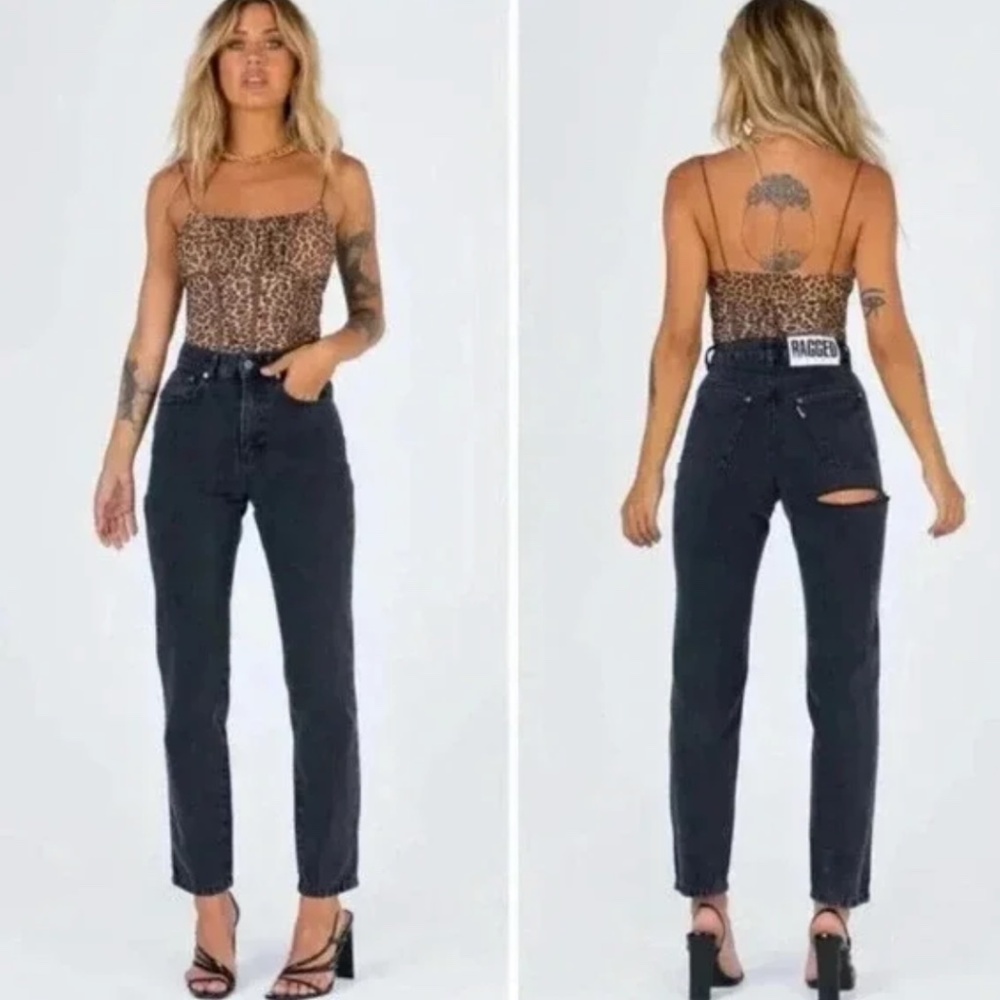 The Ragged Priest Black Butt Cut Jean